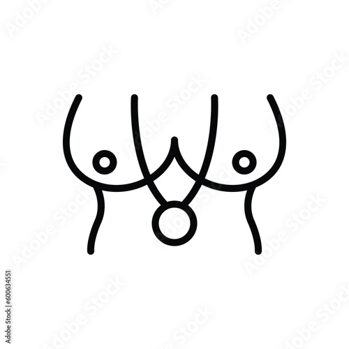Black line icon for tits 