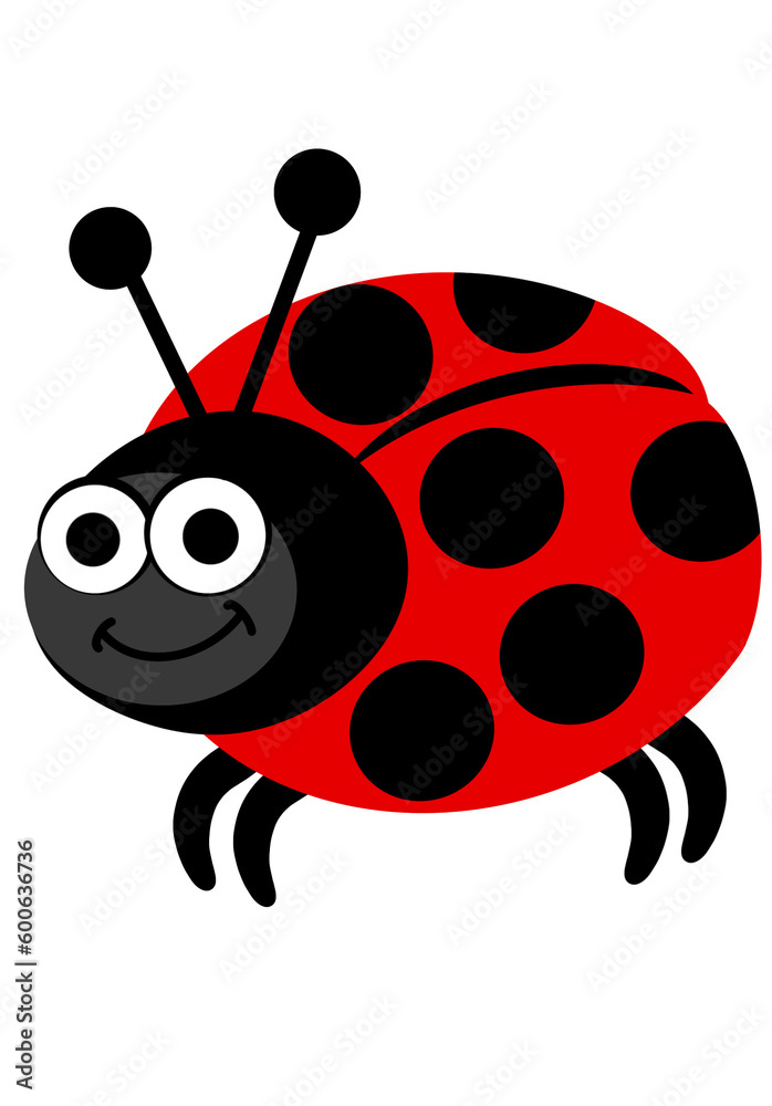 Obraz premium Ladybug - Happy Ladybug PNG