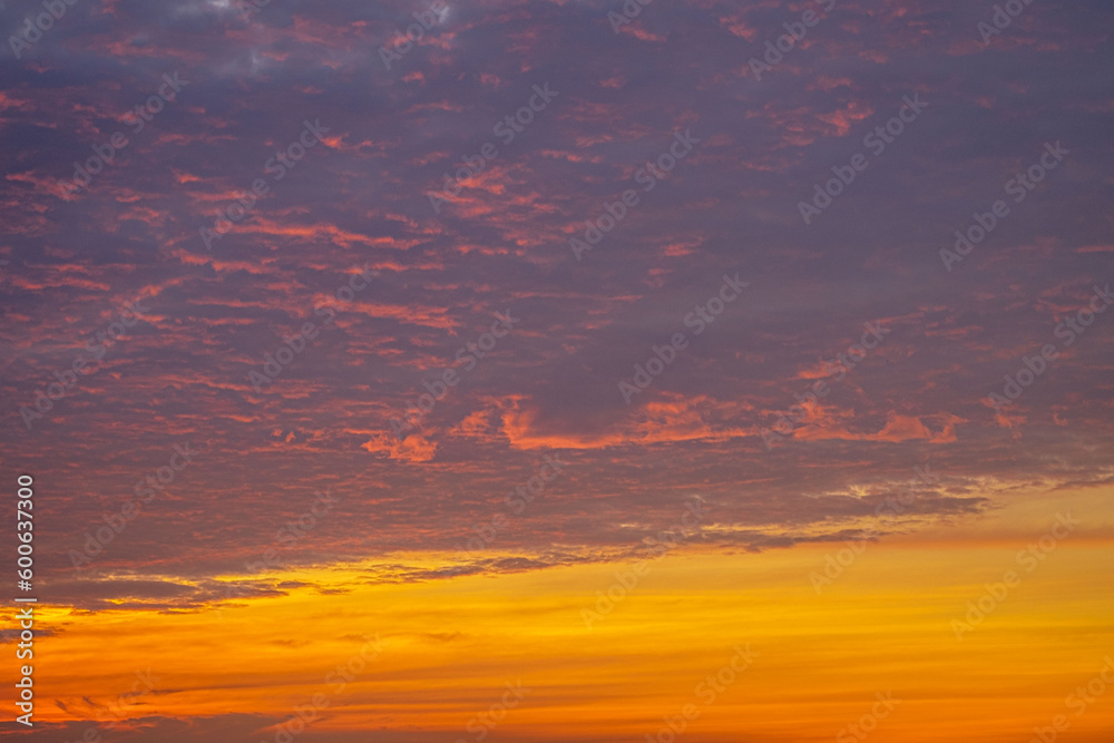Panorama of Twilight Sky and Clouds as a Background Image