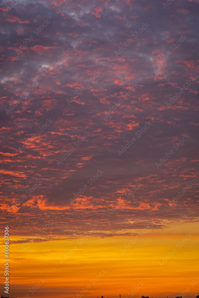 Panorama of Twilight Sky and Clouds as a Background Image