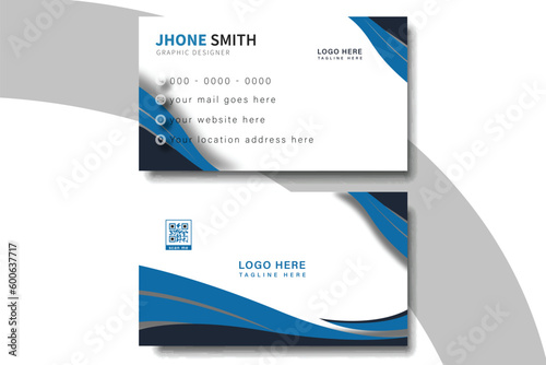 modern business card design . double sided business card design template .