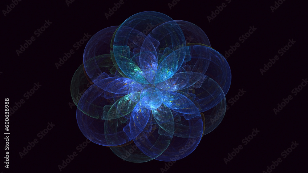 3D rendering abstract circle light background