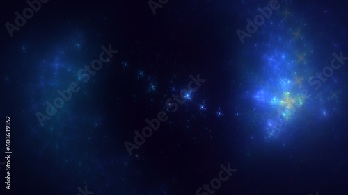 3D rendering abstract colorful fractal light background