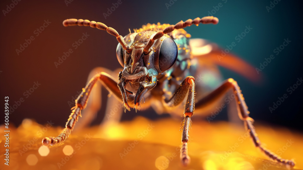 Fototapeta premium microscope photography of an insect