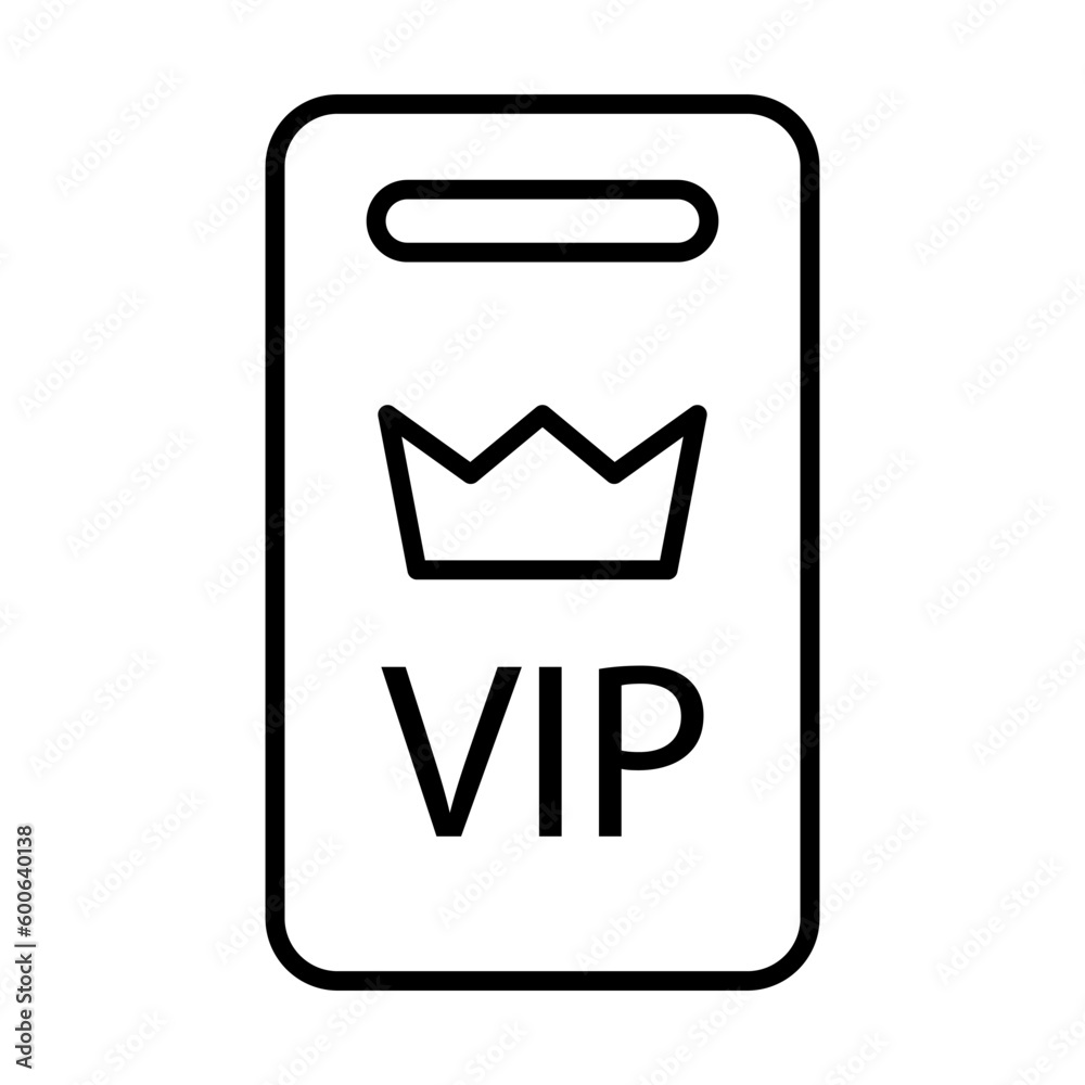VIP card icon vector for graphic design, logo, website, social media, mobile app, UI VIP card icon vector for graphic design, logo, website, social media, mobile app, UI