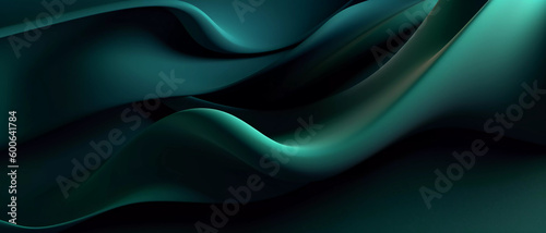 sleek and minimal design, this dark green abstract background is perfect for creating a sophisticated banner or ad that will stand out from the crowd generative ai