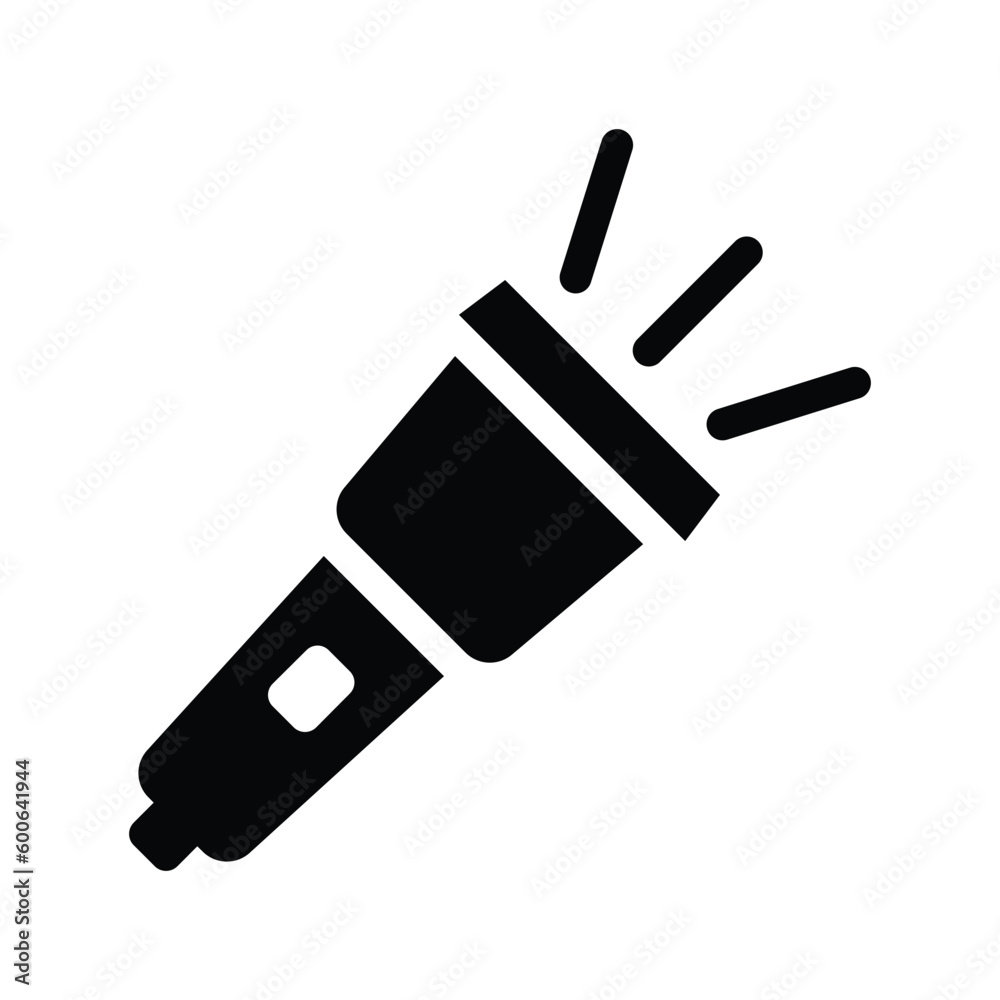 torch light glyph icon illustration vector graphic torch light glyph icon illustration vector graphic