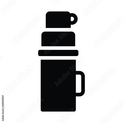 thermos glyph icon illustration vector graphic