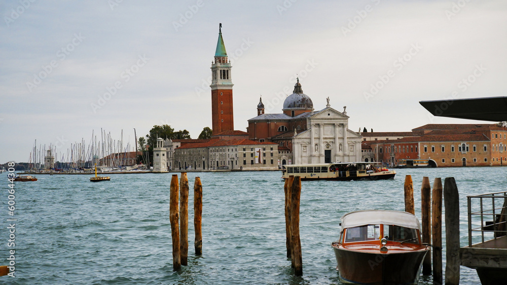 Basilica of San Giorgio Maggiore - Benedictine Abbey Church and Bell Tower on San Giorgio Island in Venice 