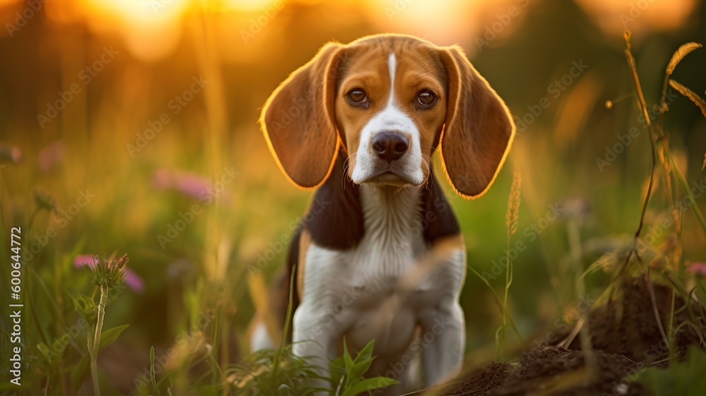 Beagle at play