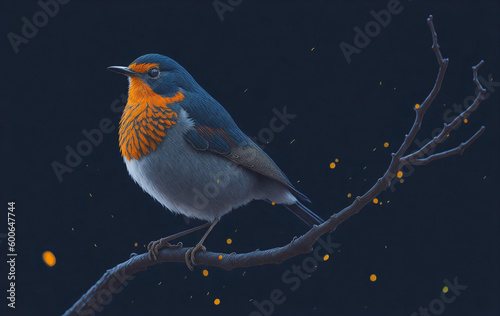 robin in winter © DELWAR