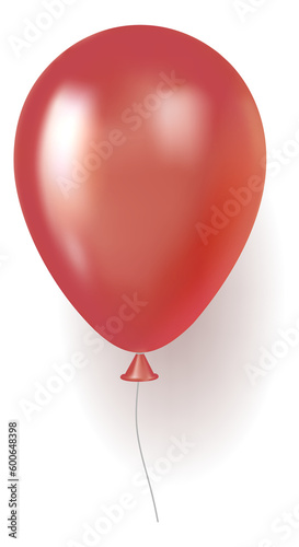 Red balloon. Party celebration symbol. Event decoration