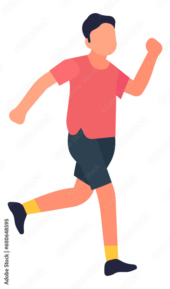 Man jogging. Running guy in sportswear training for race Man jogging. Running guy in sportswear training for race