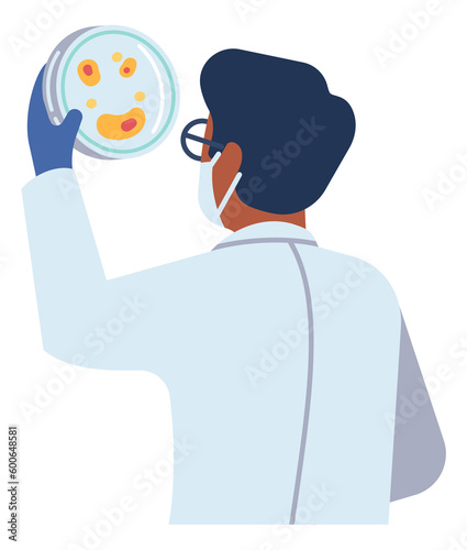 Obraz na plátně Scientist holding petri dish