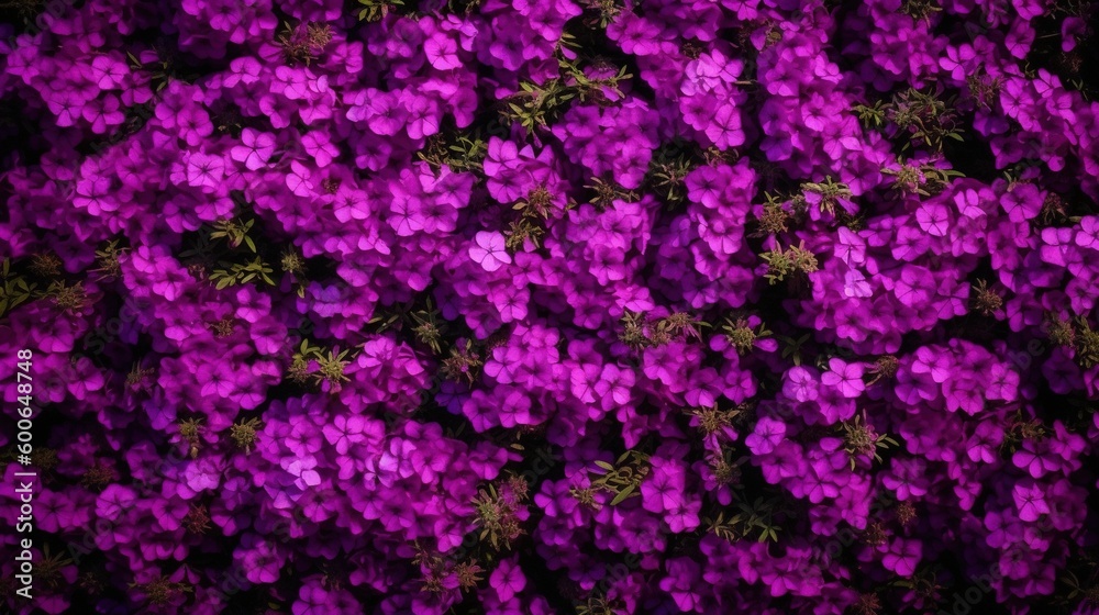 a bunch of purple flowers that are in a field of purple flowers. generative ai a bunch of purple flowers that are in a field of purple flowers. generative ai