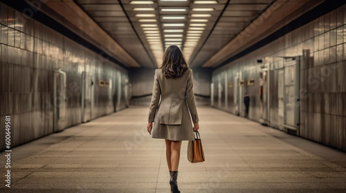 Wallpaper Mural 地下鉄の地下街道を歩く美しい女性の姿 Torontodigital.ca