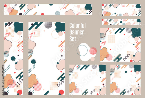 フレーム素材_メンフィス柄_モダン