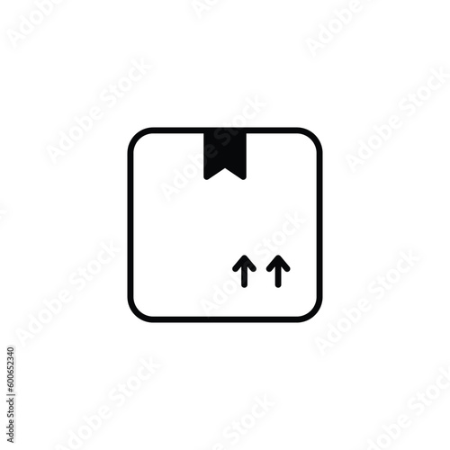 Box icon design with white background stock illustration