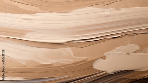  a close up of a white and brown paint with a brush. generative ai