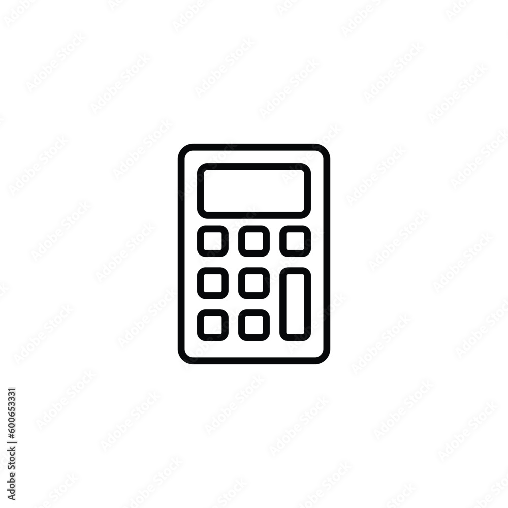 Calculator icon design with white background stock illustration Calculator icon design with white background stock illustration