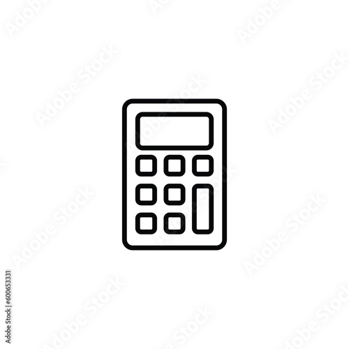 Calculator icon design with white background stock illustration