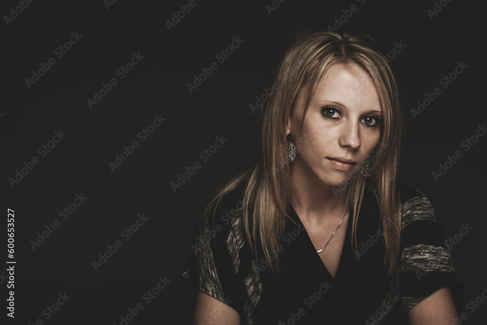portrait of a serious woman portrait of a serious woman