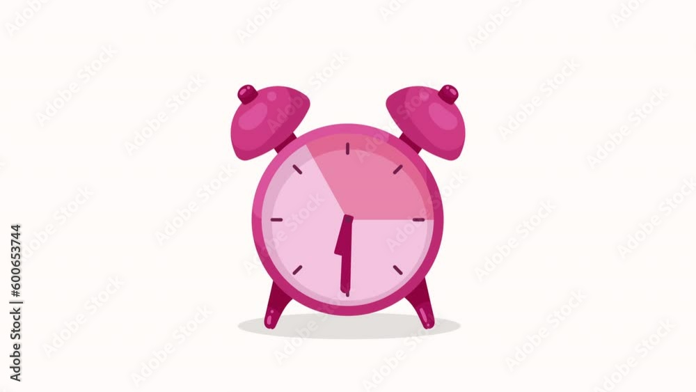 pink alarm clock timer animation pink alarm clock timer animation