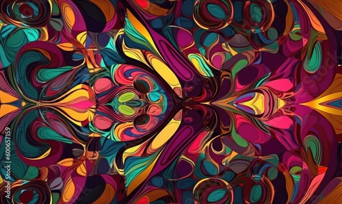 A burst of colorful abstract shapes in digital art Creating using generative AI tools