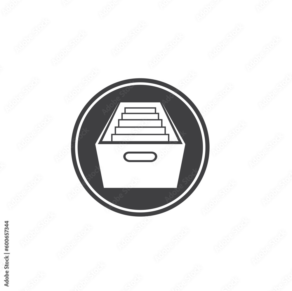 illustration of archive, archive icon, vector art. illustration of archive, archive icon, vector art.