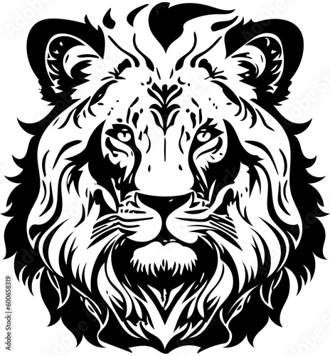 Wallpaper Mural lion head vector | Lion face vector illustration | Lion Silhouette on isolated white background Torontodigital.ca