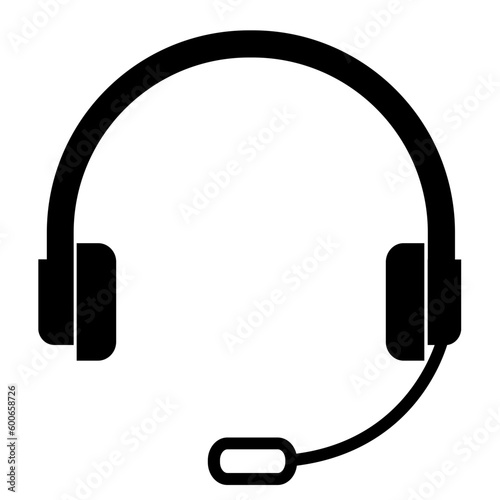 headphones icon on white background