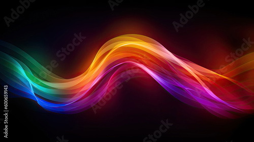 LGBTQ Gay Pride Flag Background with digital art design style with Generative AI Technology