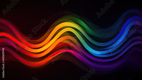 LGBTQ Gay Pride Flag Background with digital art design style with Generative AI Technology