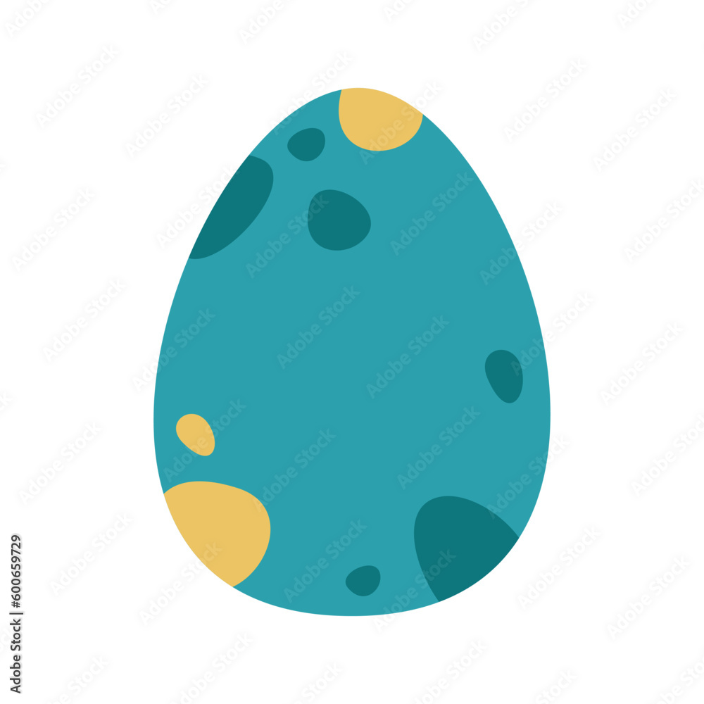 Fototapeta premium Flat hand drawn vector illustration of egg