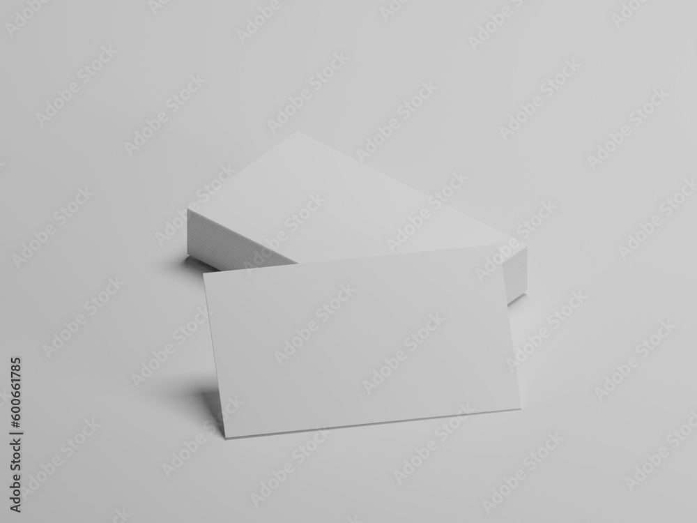 Set of Business card 3d illustration with white background Set of Business card 3d illustration with white background