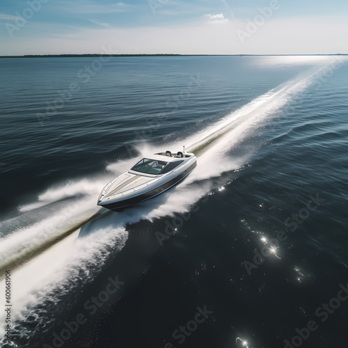 Speed Boat. Generative AI © premiumdesign