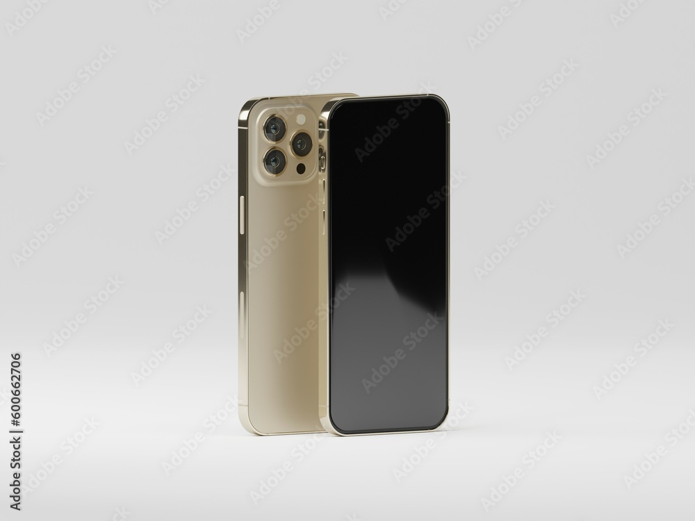Smart phone 3d illustration with white background Smart phone 3d illustration with white background