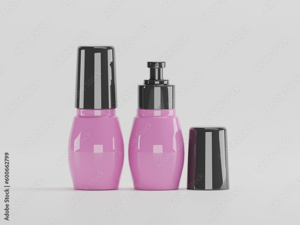 Cosmetic perfume bottle 3d illustration with white background Cosmetic perfume bottle 3d illustration with white background