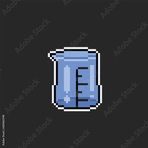 measuring cup in pixel art style