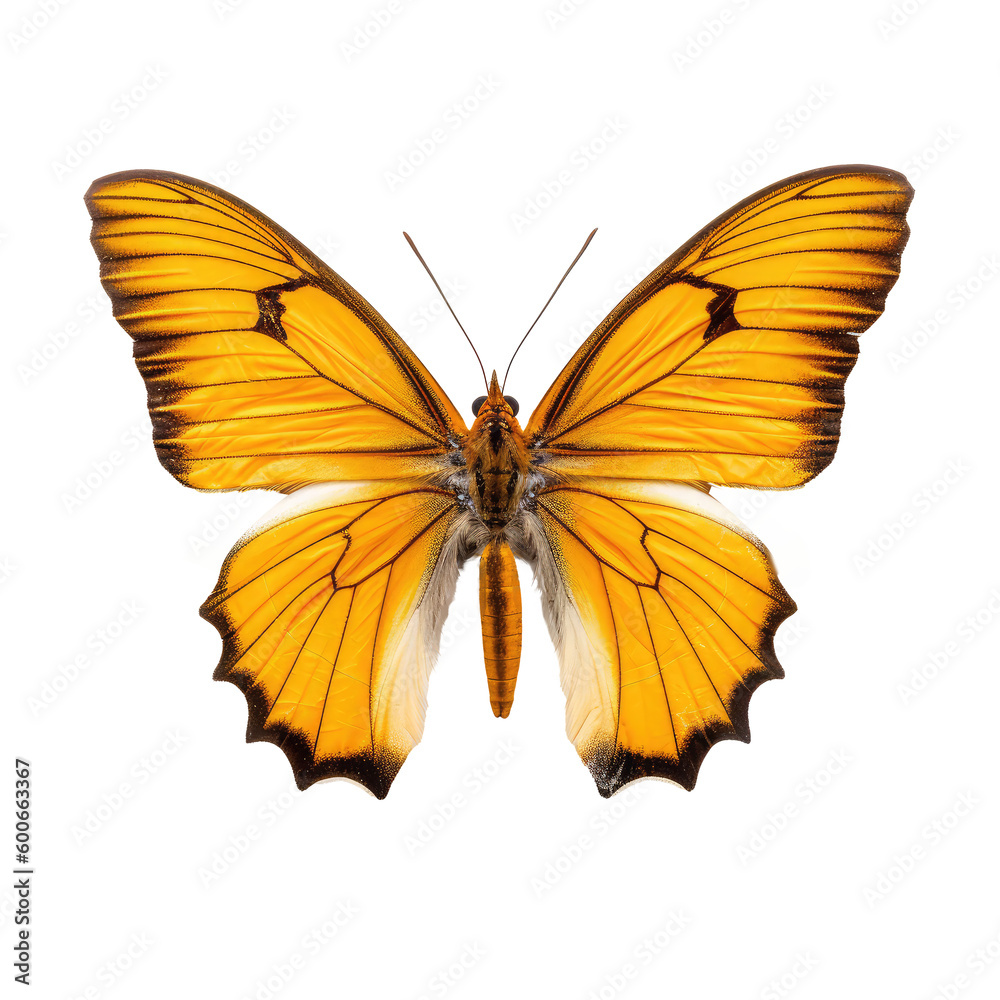 Fototapeta premium Golden kaiser i hind butterfly isolated on white
