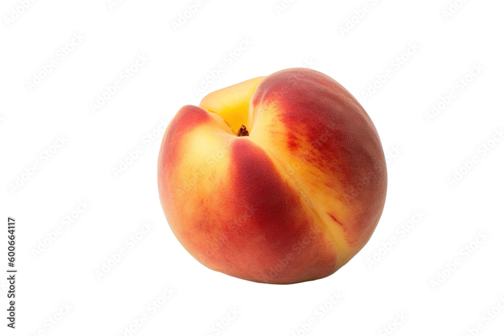 stock photo of fresh Peach on a pristine white isolated PNG object
