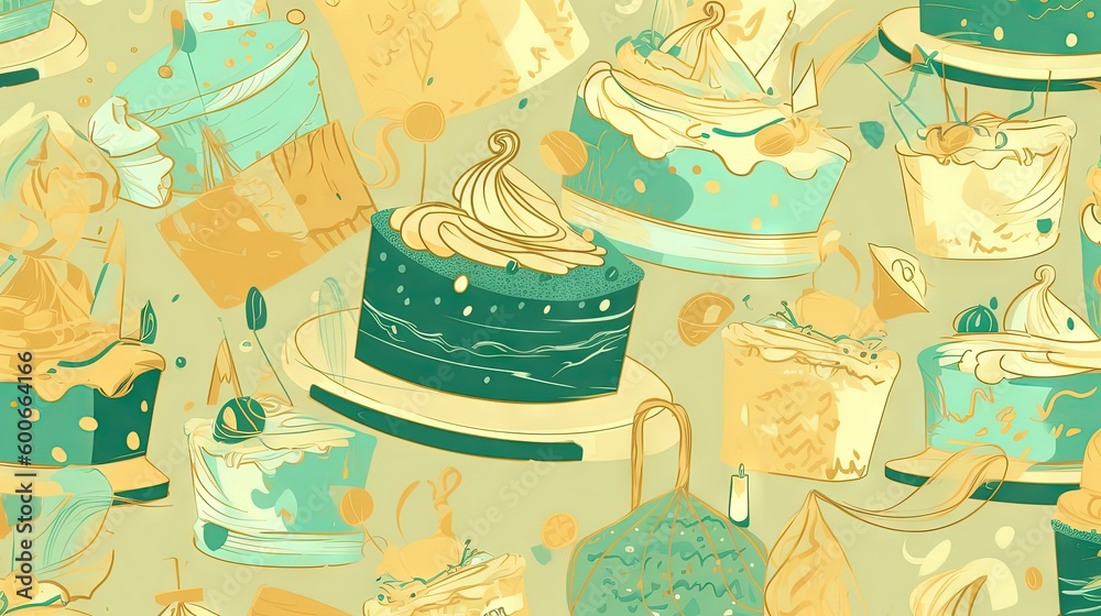 a lot of cakes that are sitting on a table together. generative ai a lot of cakes that are sitting on a table together. generative ai