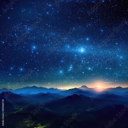 Majestic powerful a stars in night sky © 3DLeonardo