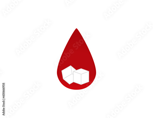Blood, sugar, drop icon. Vector illustration.