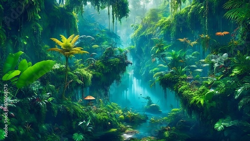 Beautiful tropical jungle