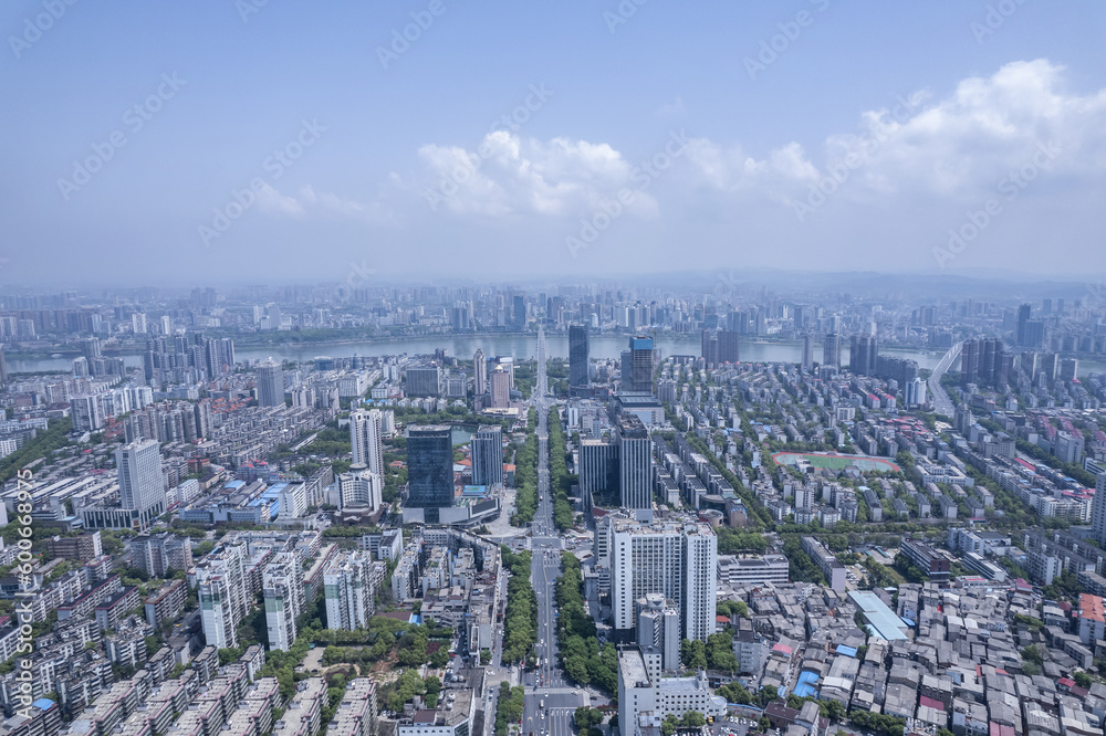 Scenery of central axis of Zhuzhou City, Hunan Province, China