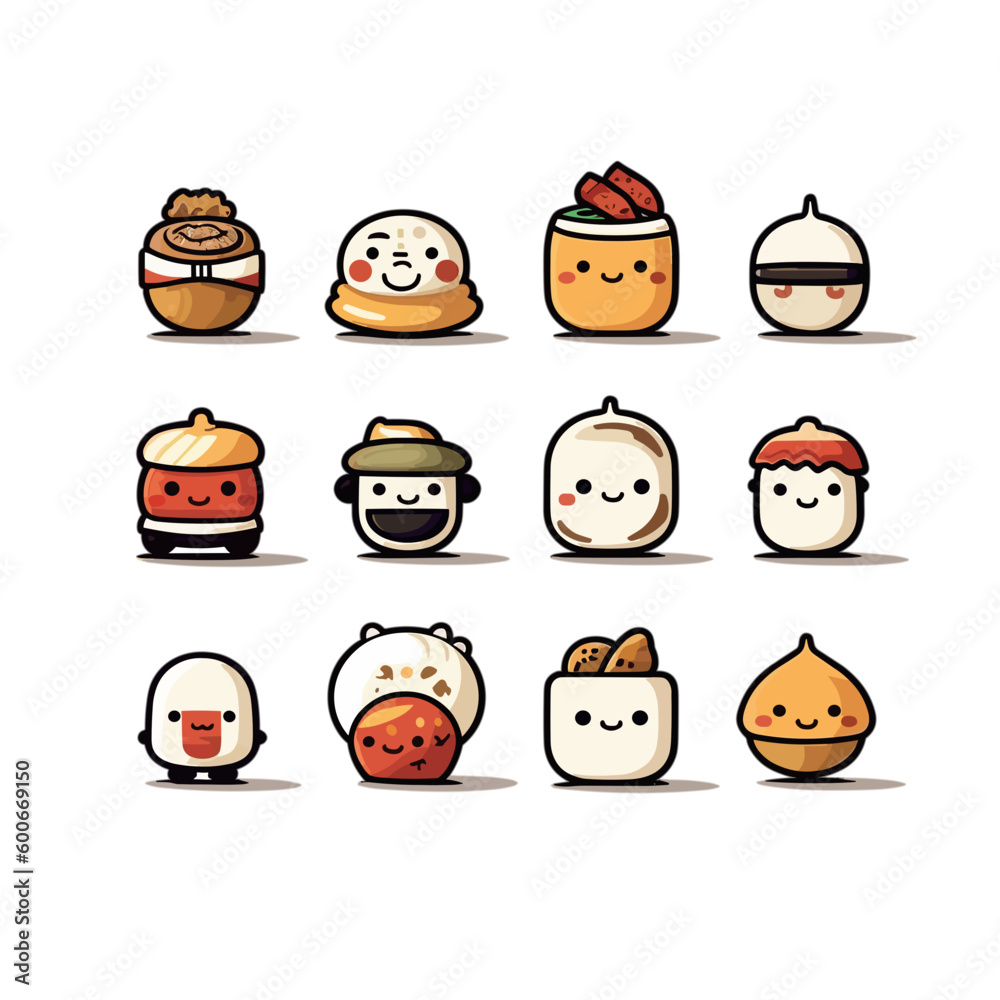 collection of cute cartoon food set 4 collection of cute cartoon food set 4