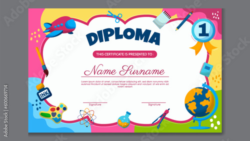 Fun Colorful Certificate Template for Kids