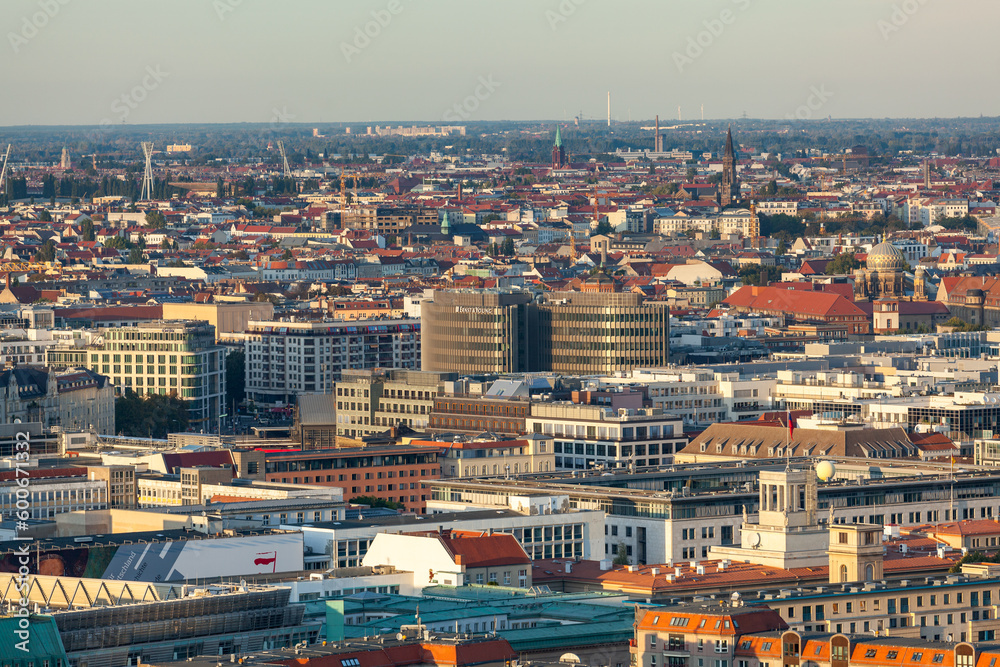 Aerial view of Berlin cityscape