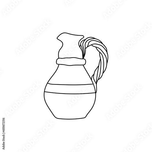 Glass Anicient Vase Line Modern Creative Logo photo